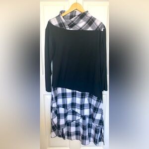 Black & Grey Print Dress